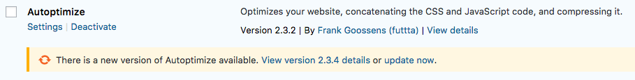 WordPress Plugin Update Now