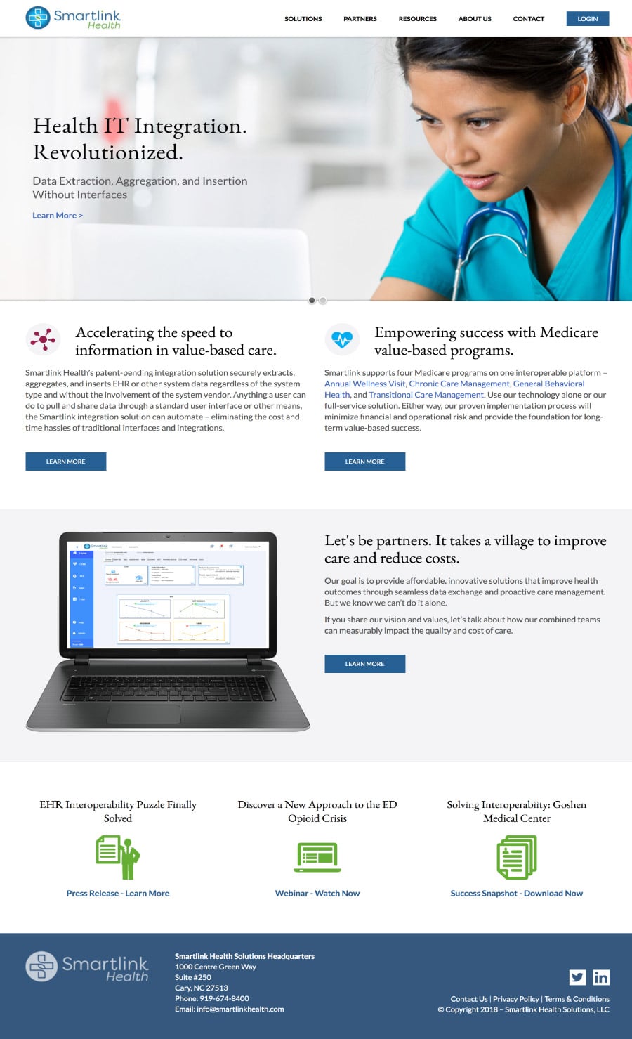 Smartlink Health home page