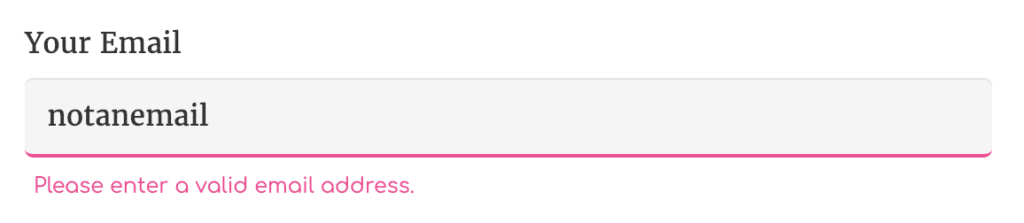 Form Field Validation