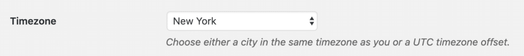 Set Timezone on WordPress