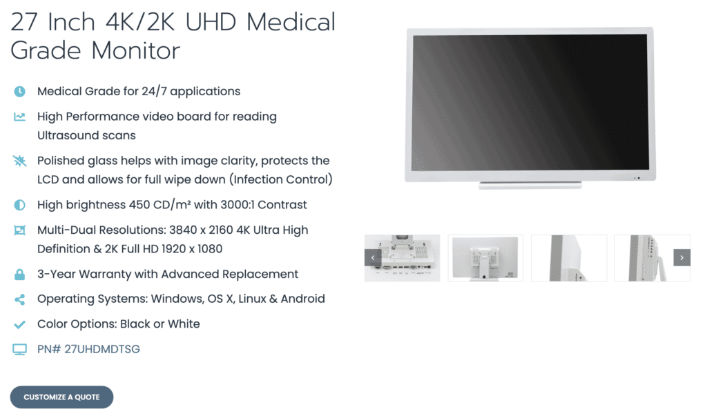 Touch Screen Guru Medical Grade Monitor